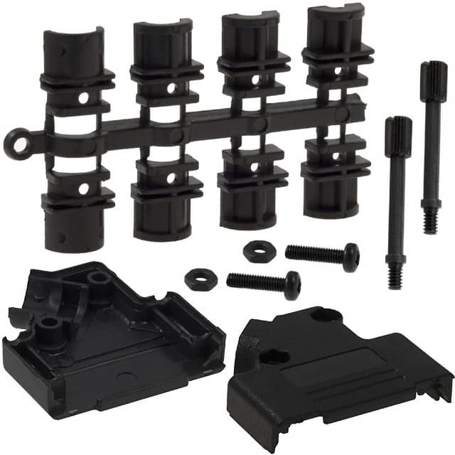 971-015-010-011 NorComp Inc.  Capots de connecteurs D-Sub en forme de D